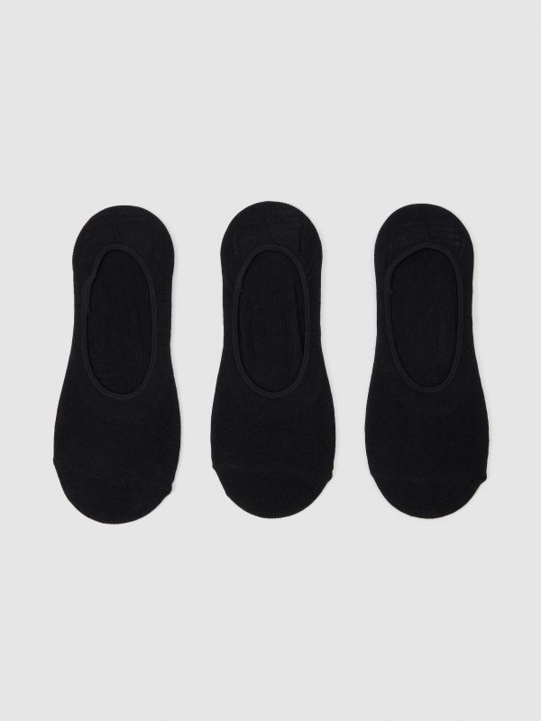 Calcetines pinkies negros  3 pares 