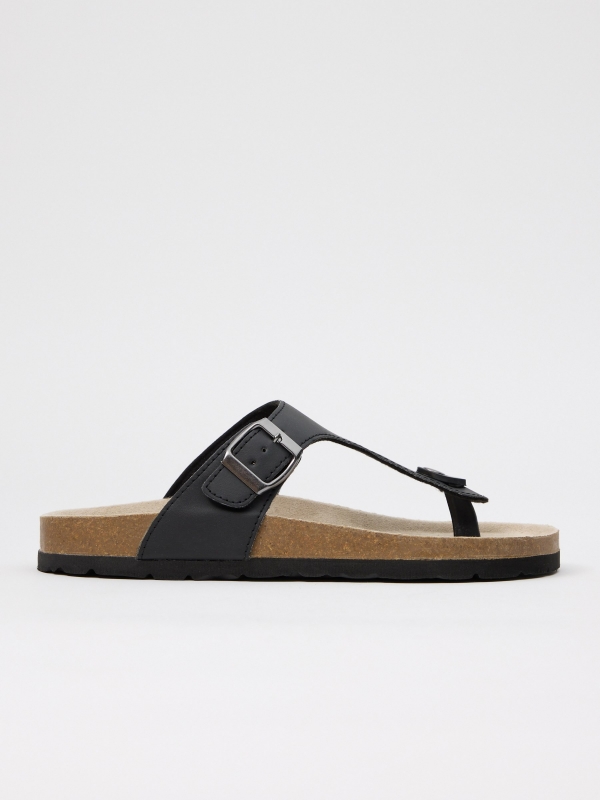 Black sandal with buckle black