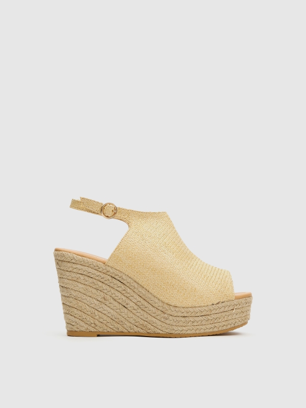 Jute clog style wedge sand