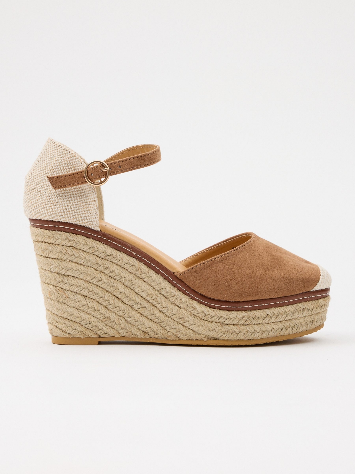 Wedge jute basic closed clogs earth brown