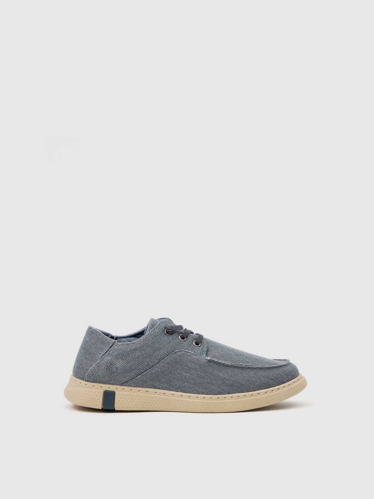 Canvas nautic with elastic steel blue