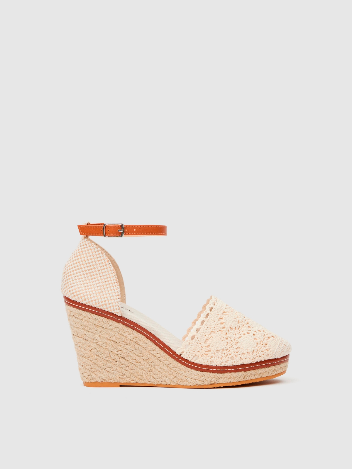 Jute and crochet wedge sand