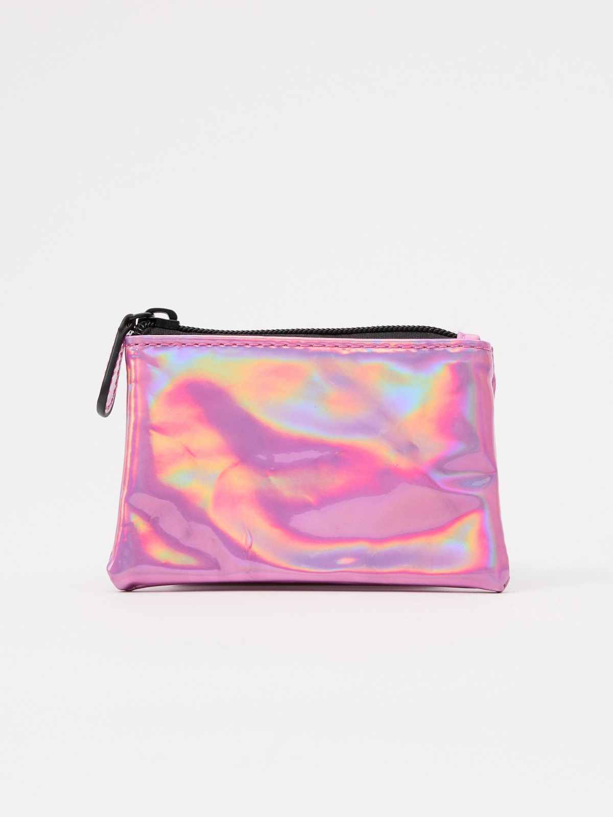 Bolsa transparente rosa multicolorido