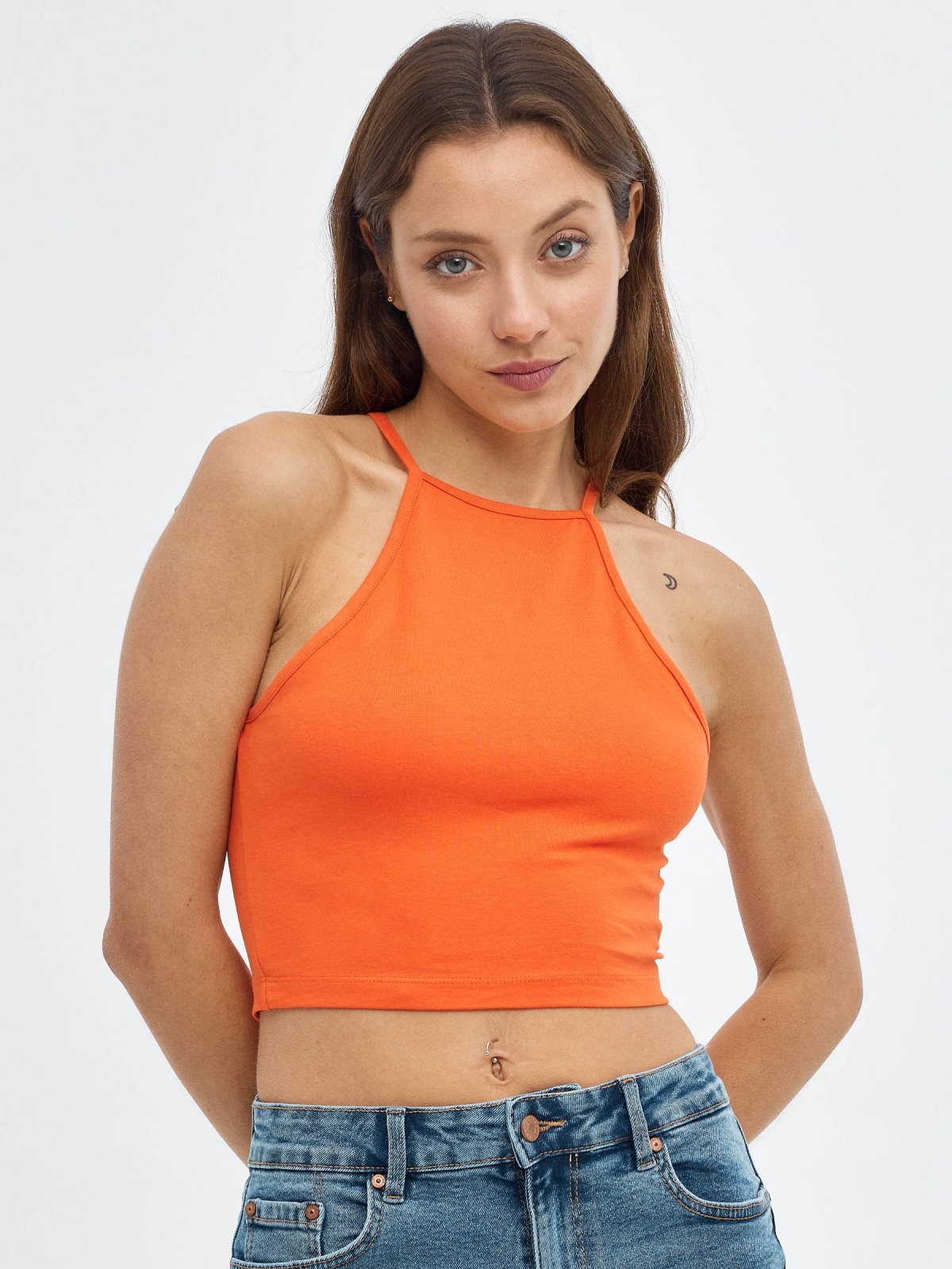 Crop top halter