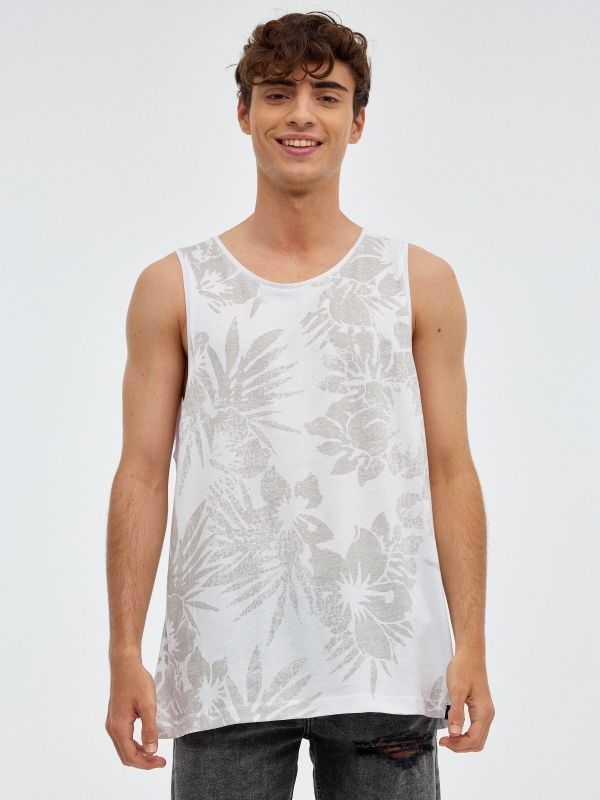 Camiseta de tirantes tropical