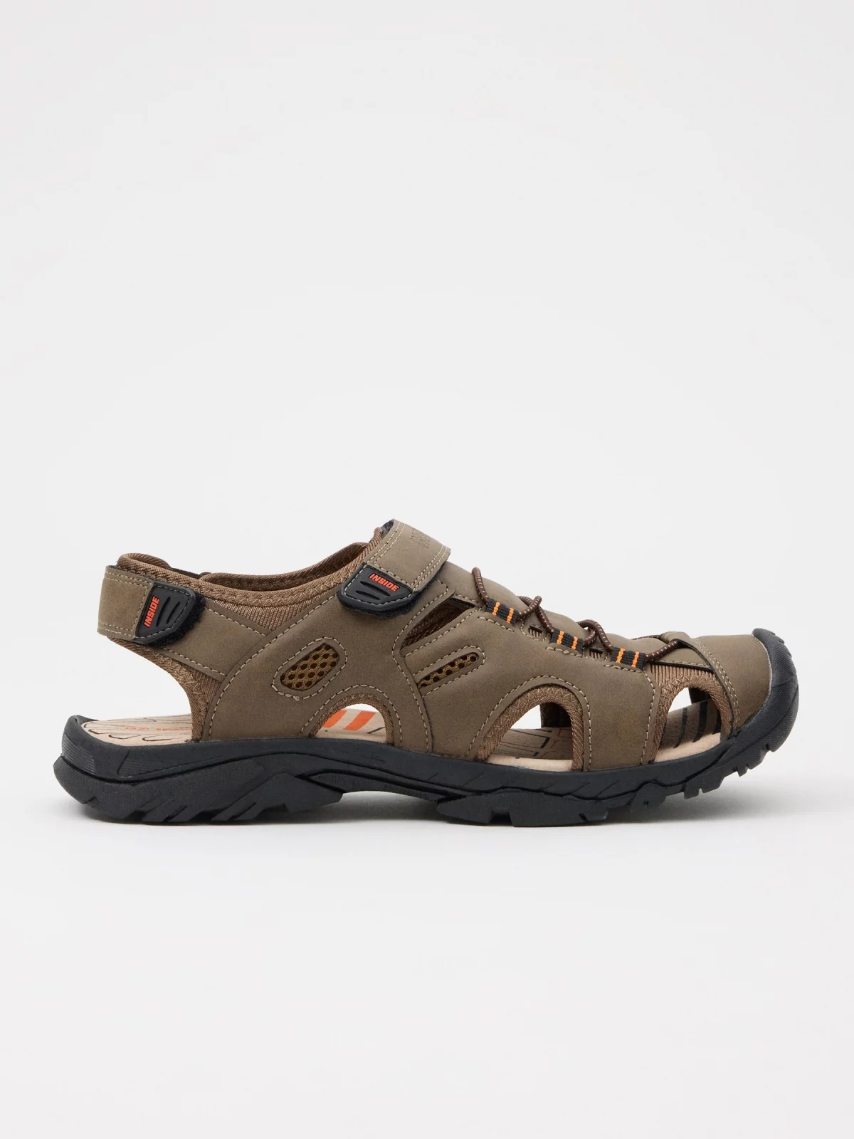 Sport crab sandal velcro earth brown