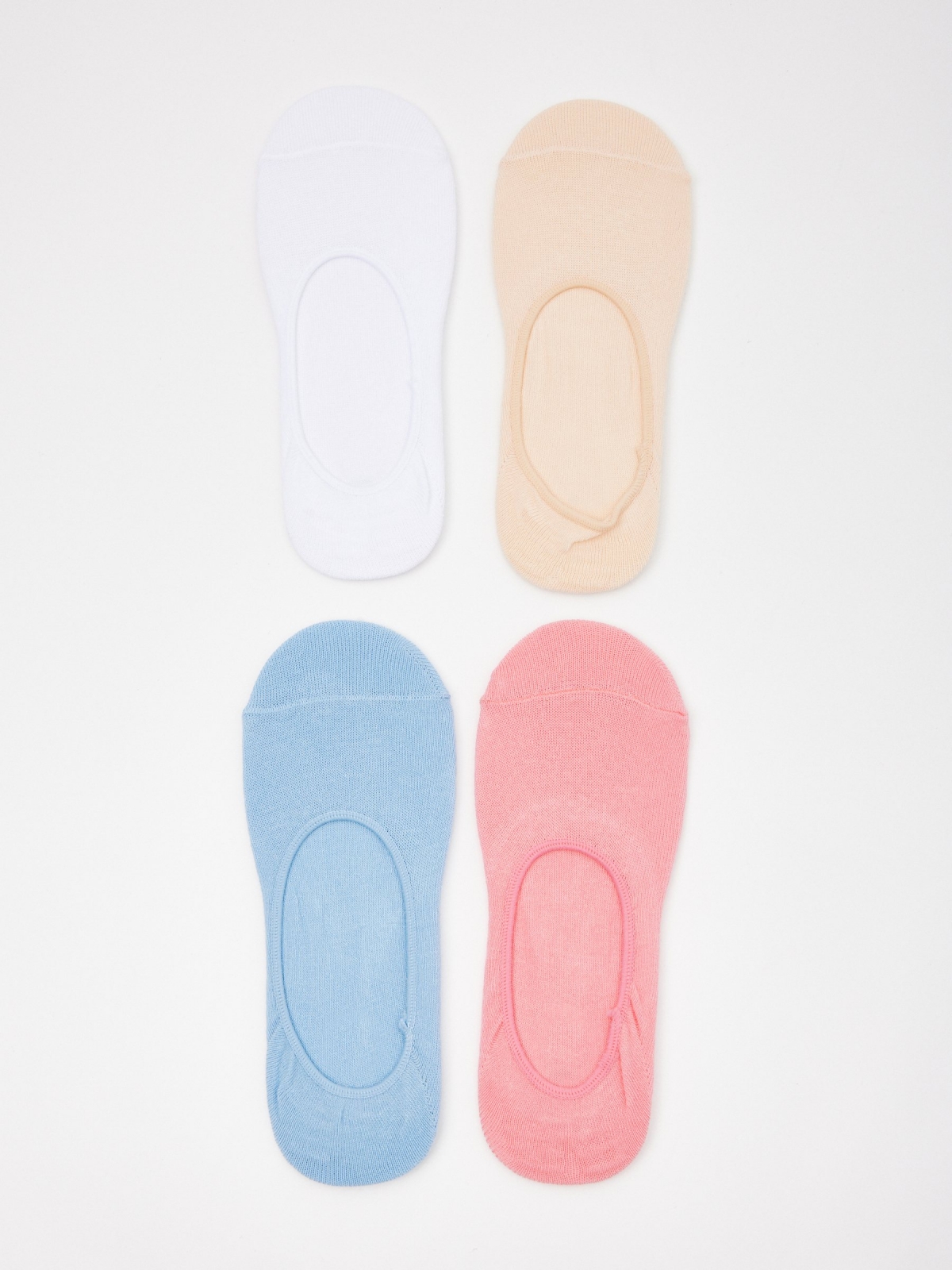 Meias cor-de-rosa 4 pack assorted vista frontal