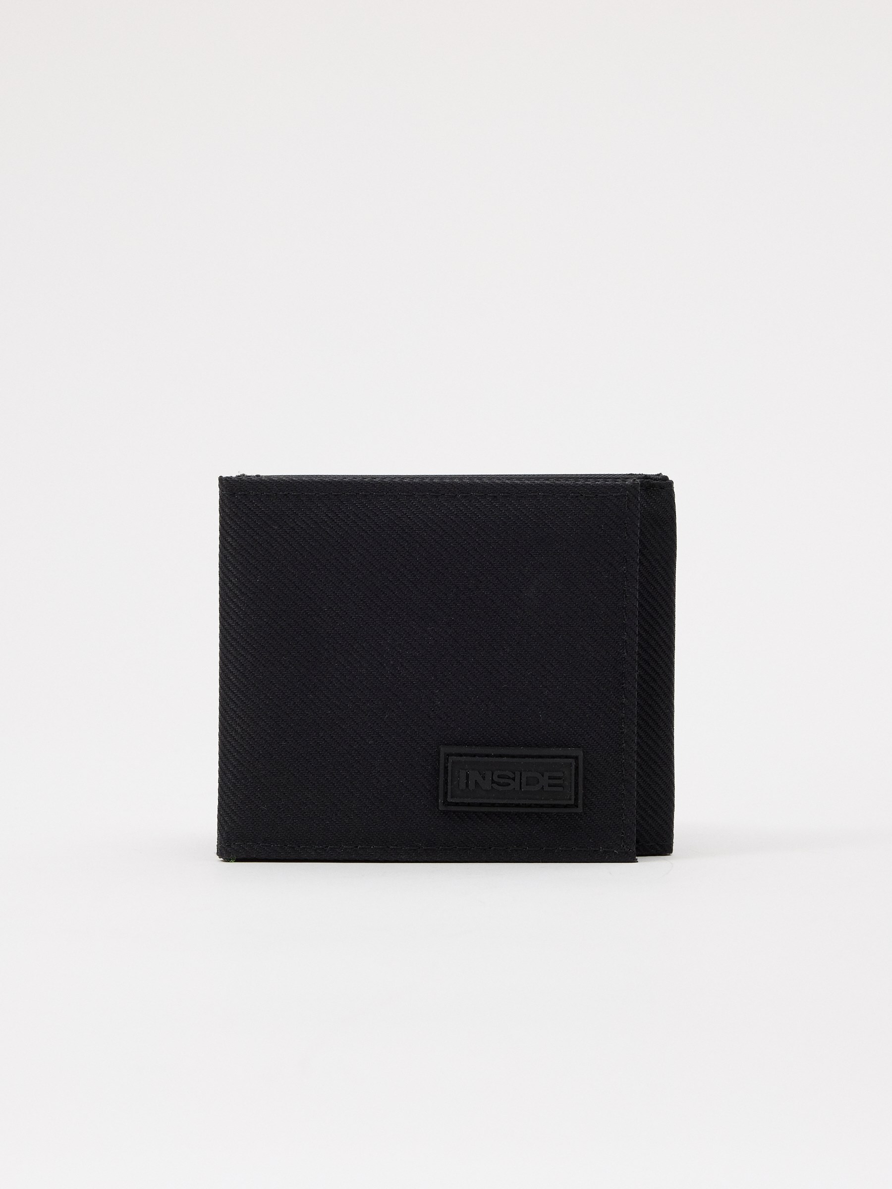 Cartera nylon con textura negro