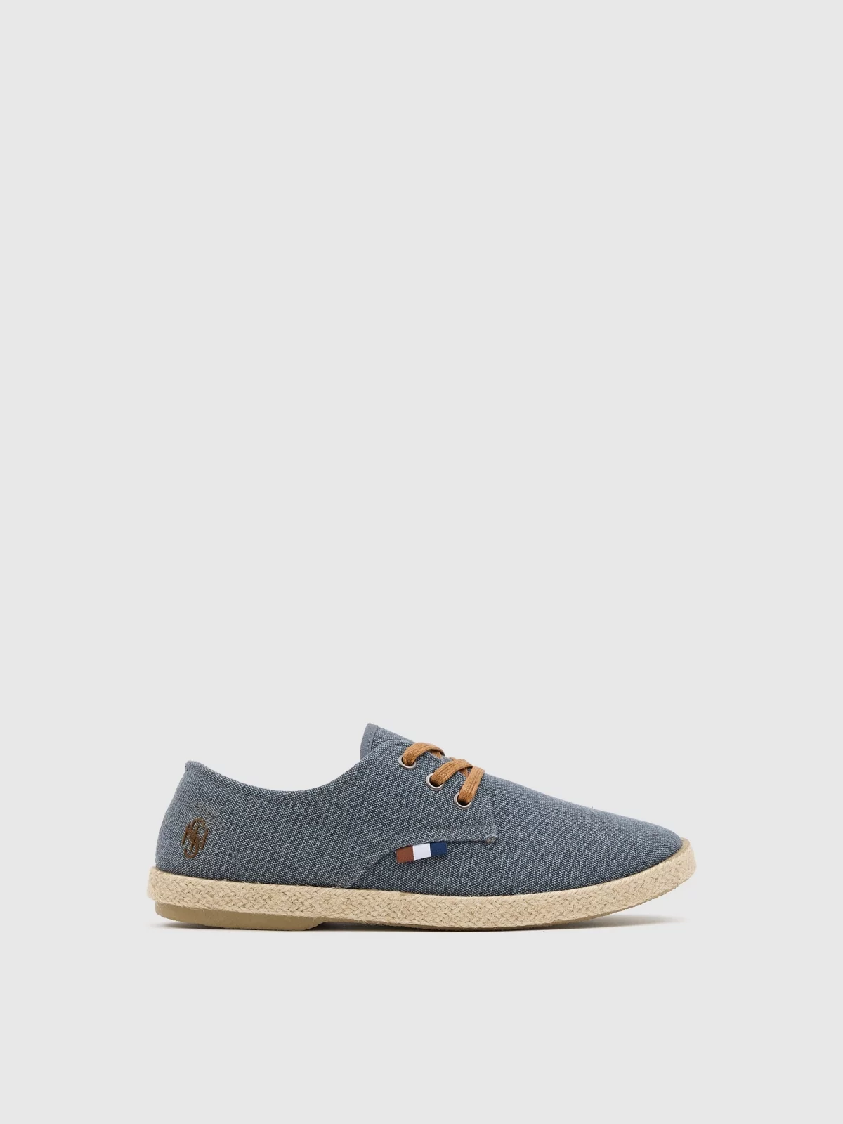 Tela lavada juta espadrilles índigo