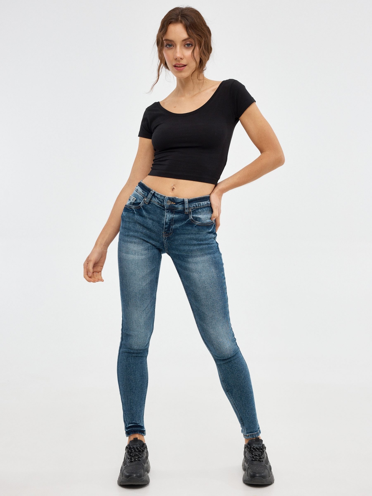 Jeans de ganga skinny azuis