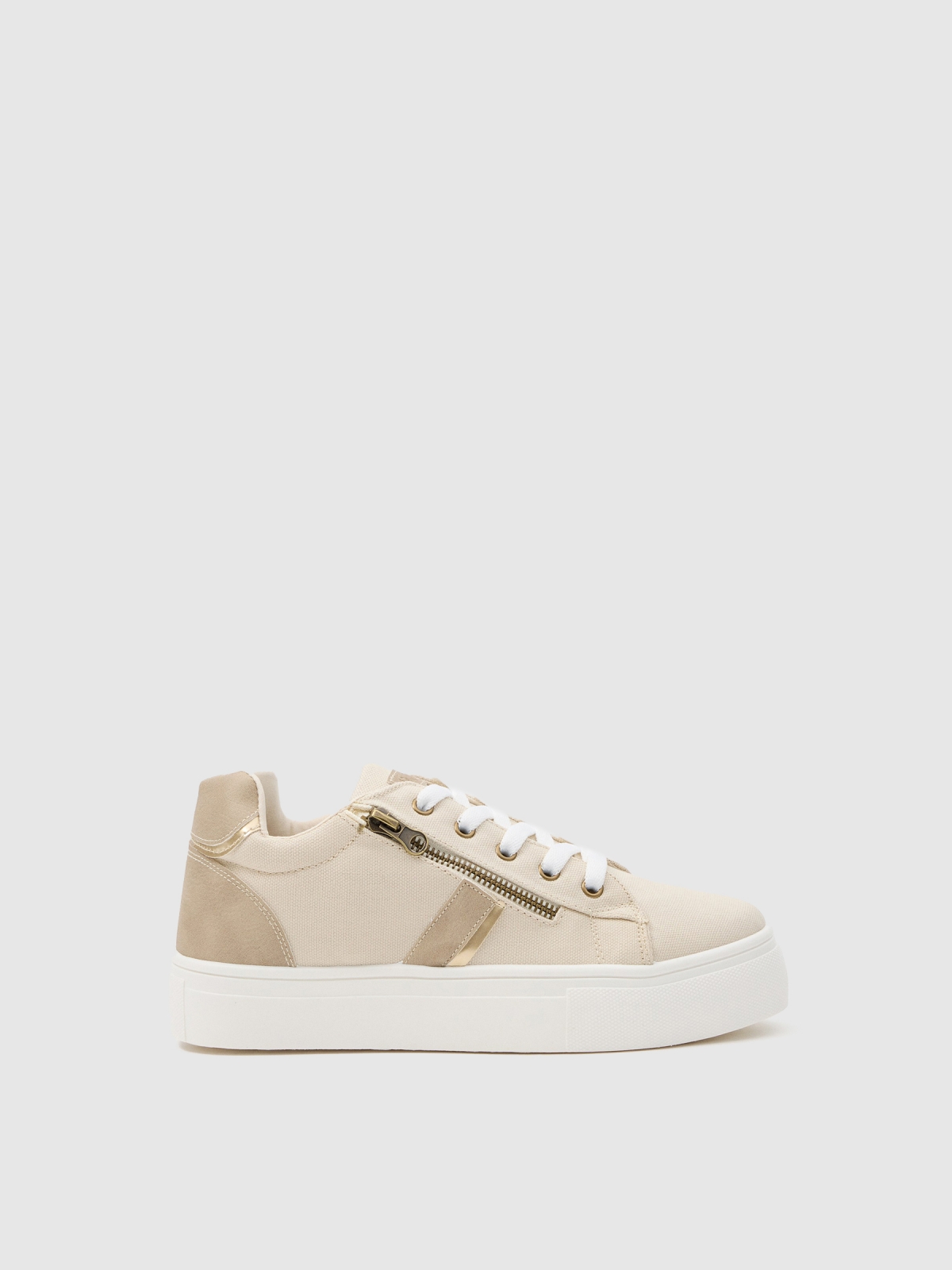 Casual platform sneaker sand