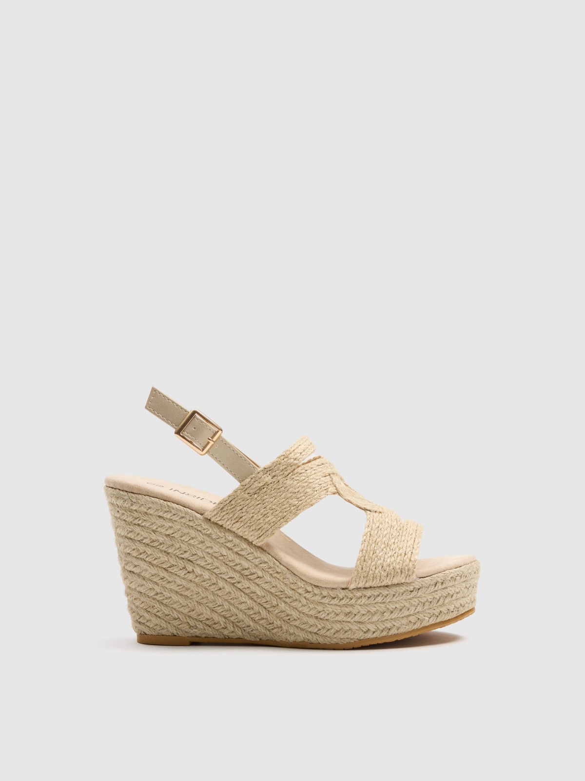 Jute wedge sandal sand