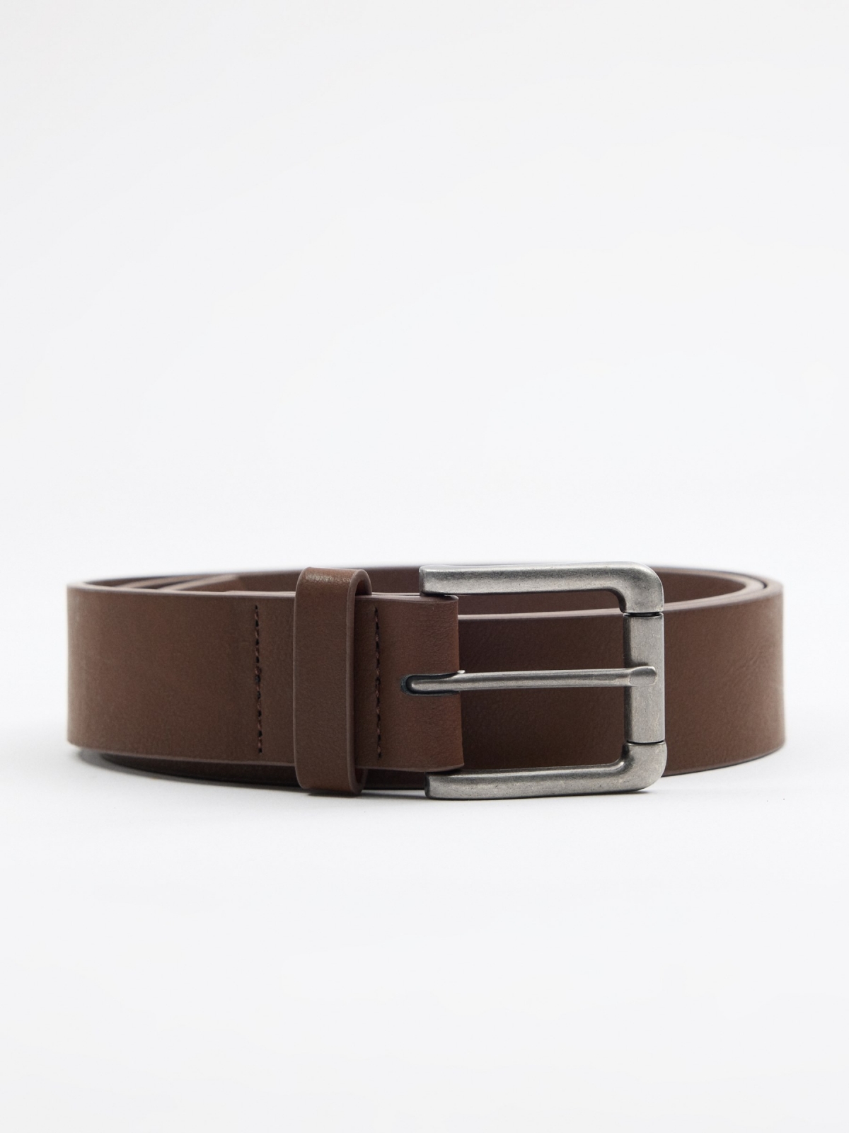 Men's brown leatherette belt