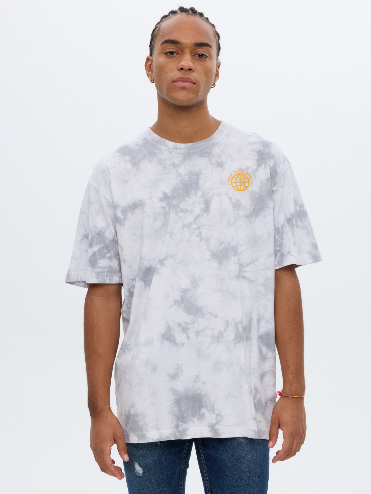 Camiseta Tie&Dye blanco vista media frontal