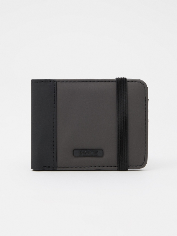 Brown wallet with elastic clasp