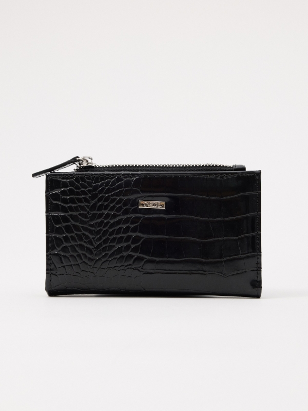 Textured leatherette purse