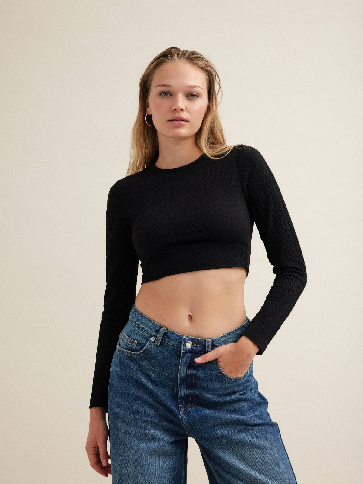 Textured crop top