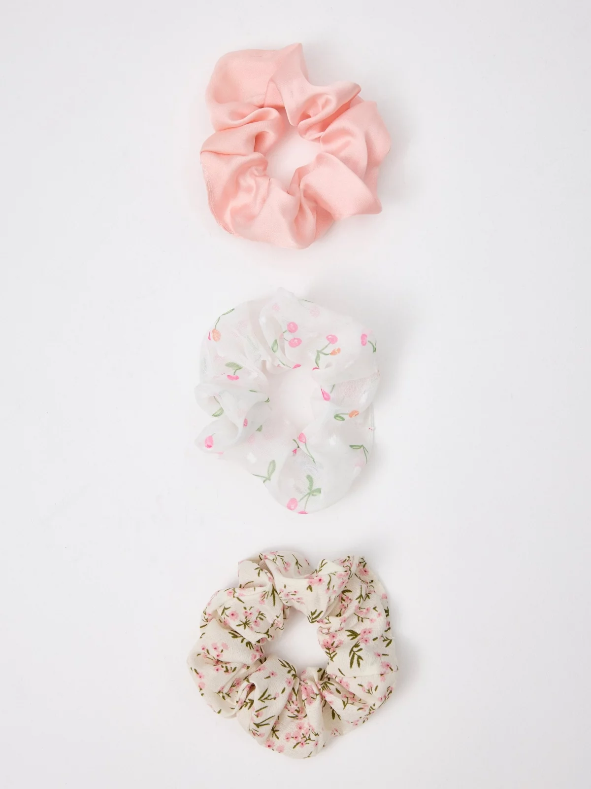 Pack 3 floral scrunchies multicolor