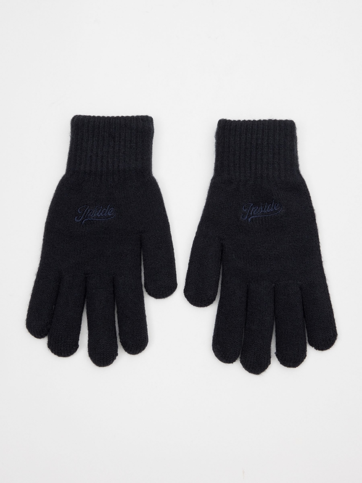 Brand embroidered gloves