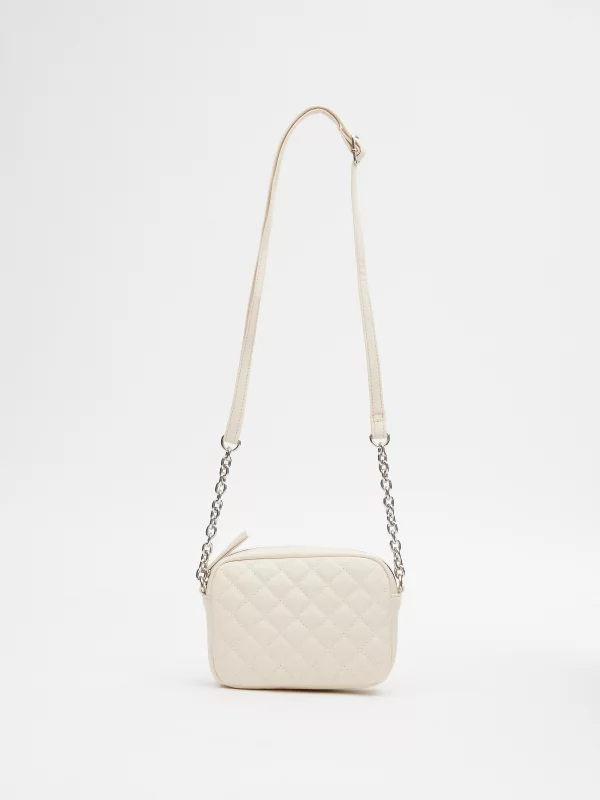 White quilted crossbody bag