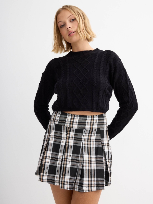 Mini plaid skirt