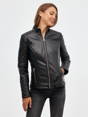Cazadora biker efecto piel • Cazadoras y Chaquetas Mujer • INSIDE