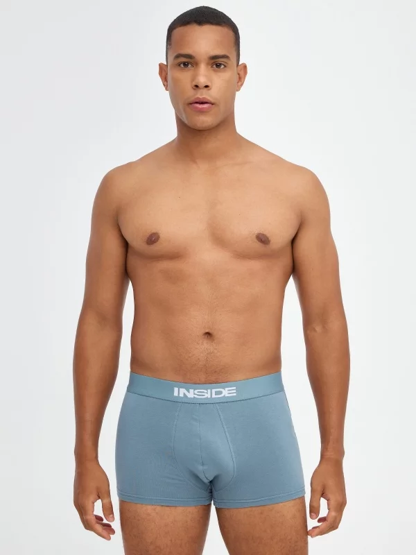 Pack 3 boxers tonos azules multicolor vista media frontal