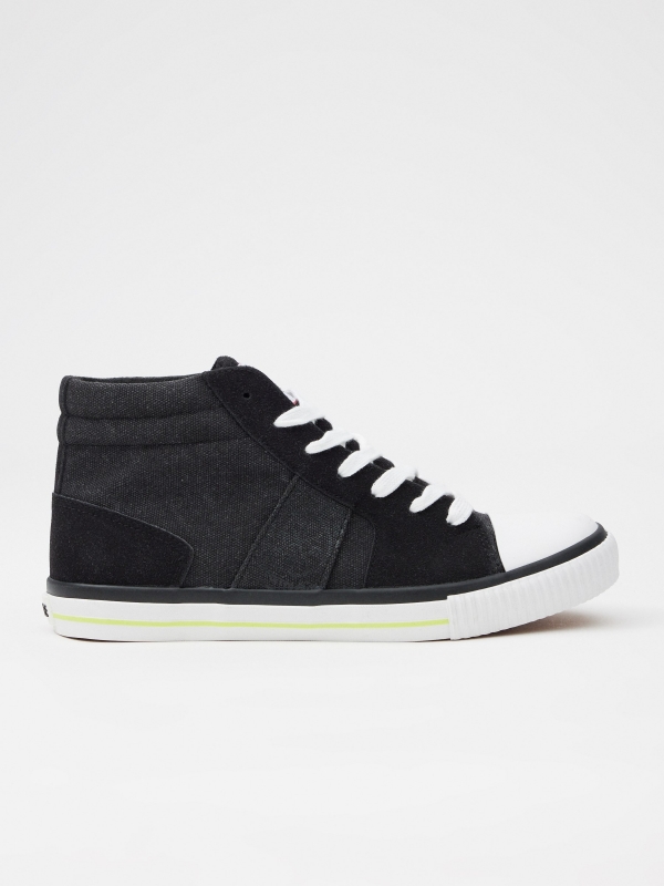 Combined canvas boot sneaker