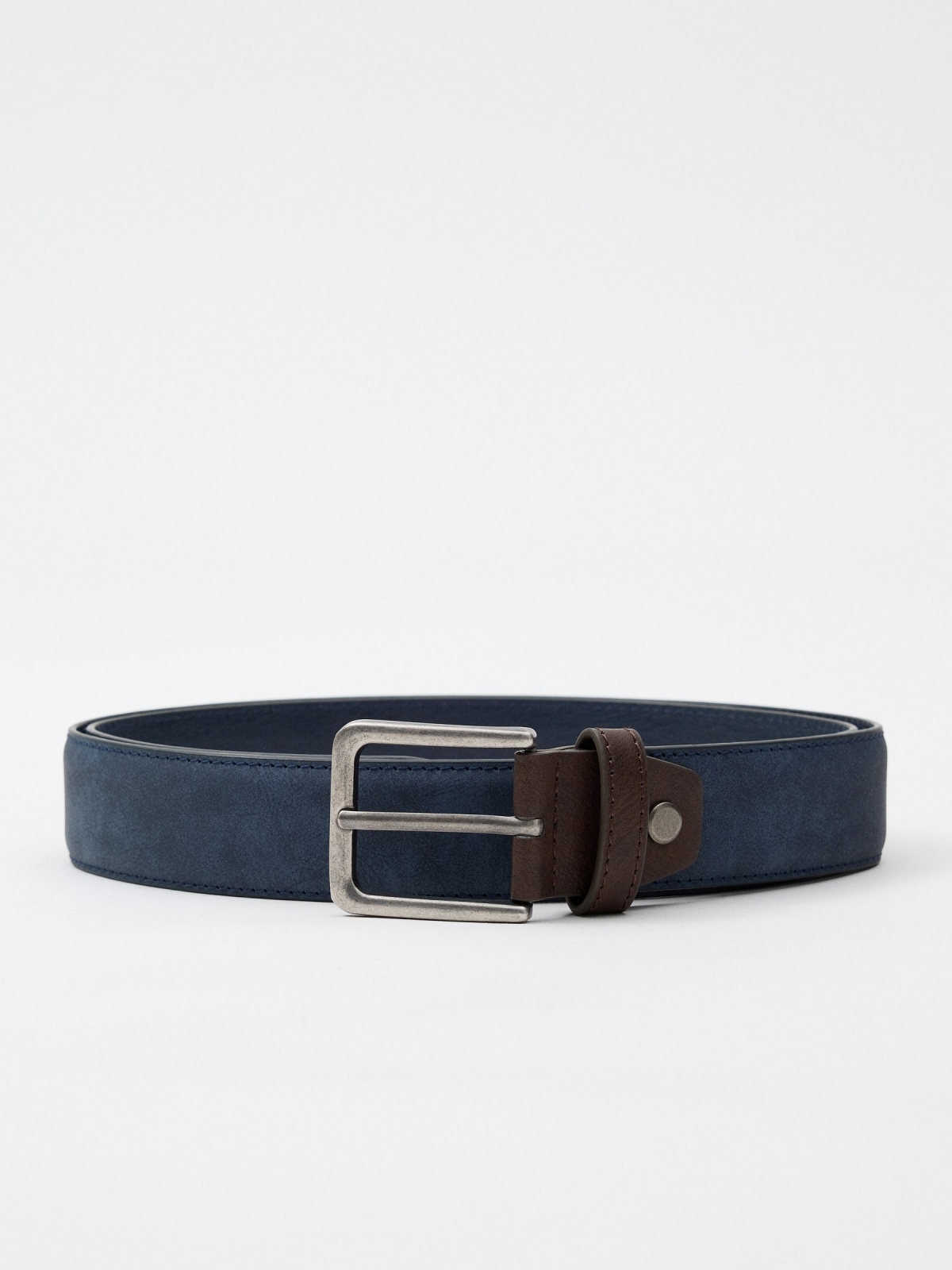 Blue leatherette belt