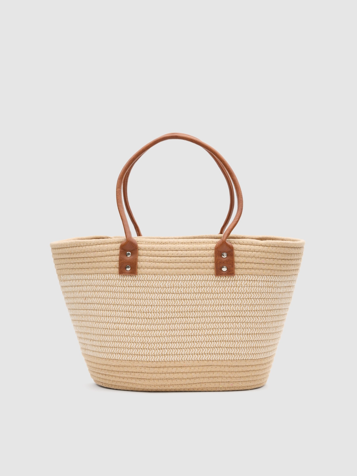 Jute basket bag brown