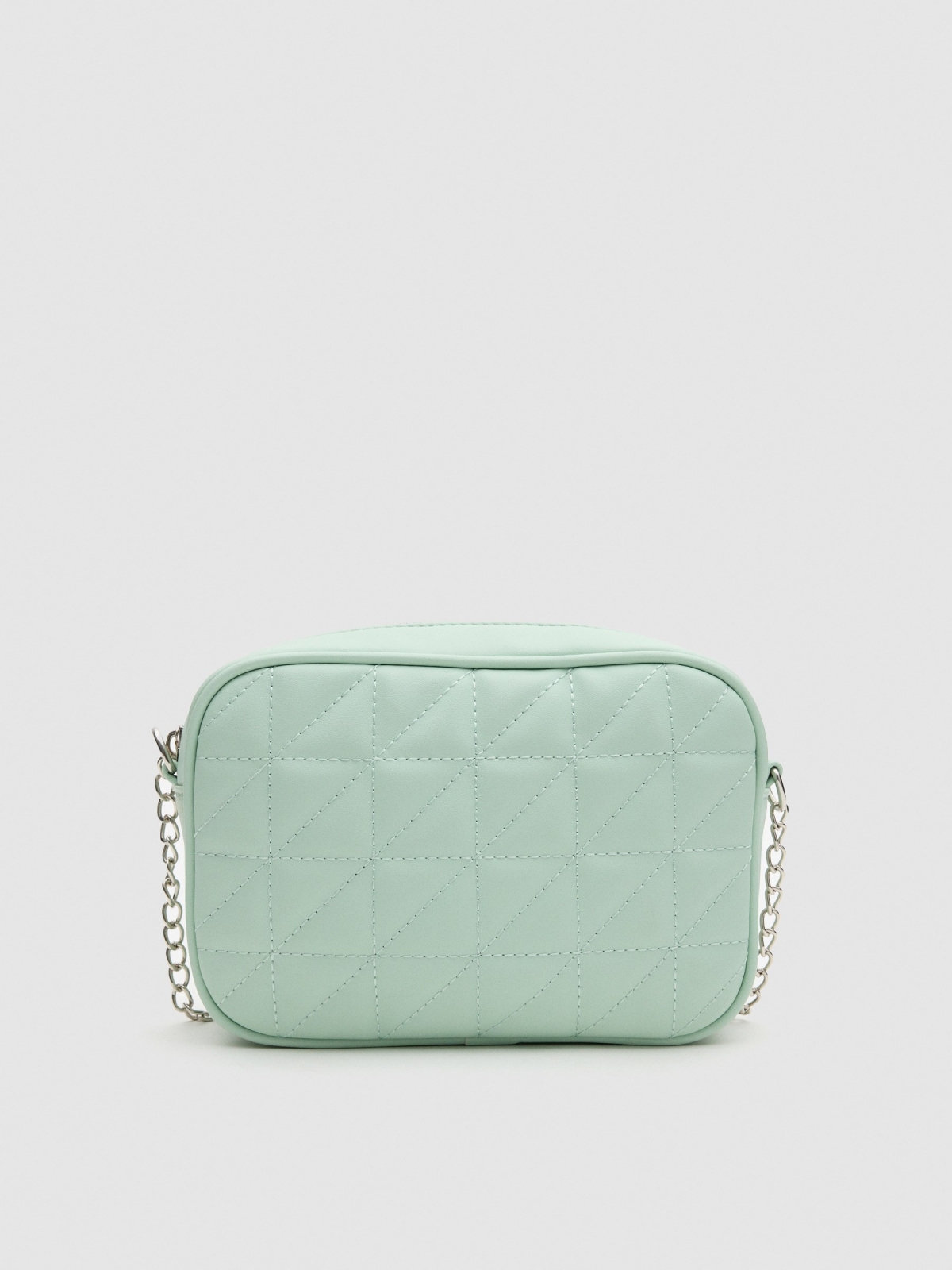 Bolsa de ombro acolchoada verde claro