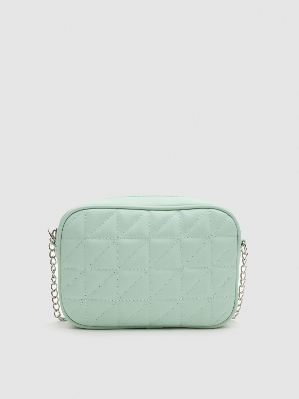 Bolsa de ombro acolchoada verde claro