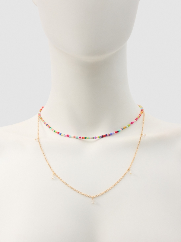 Set 2 collares multicolor