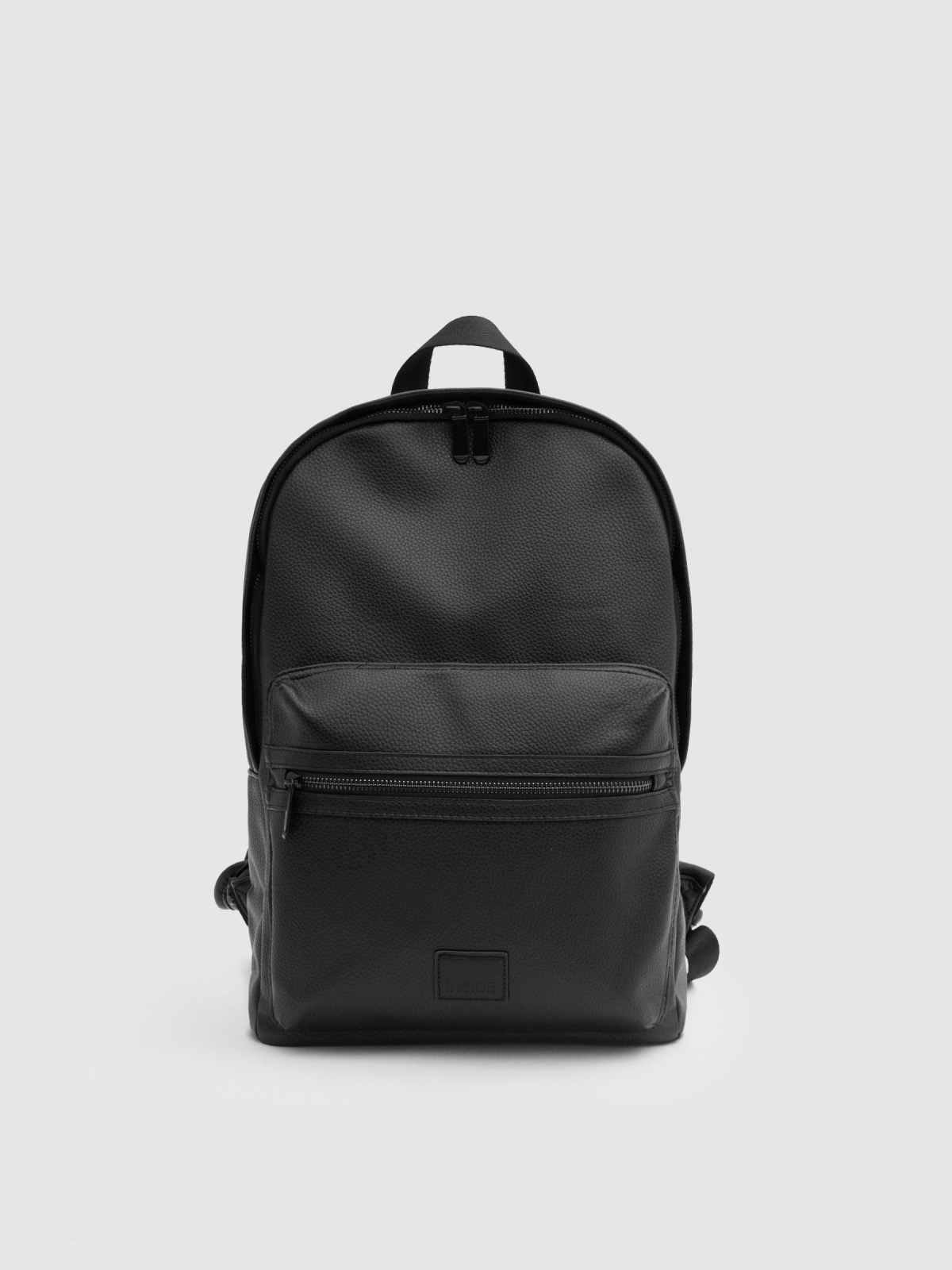 Basic black backpack general front view