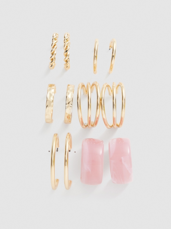 Set 6 hoop earrings