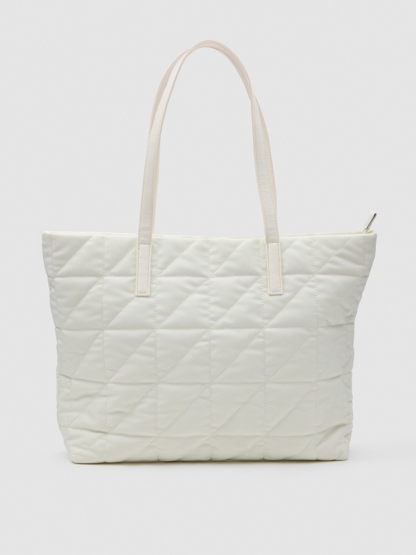 Bolso shopper nylon marfil