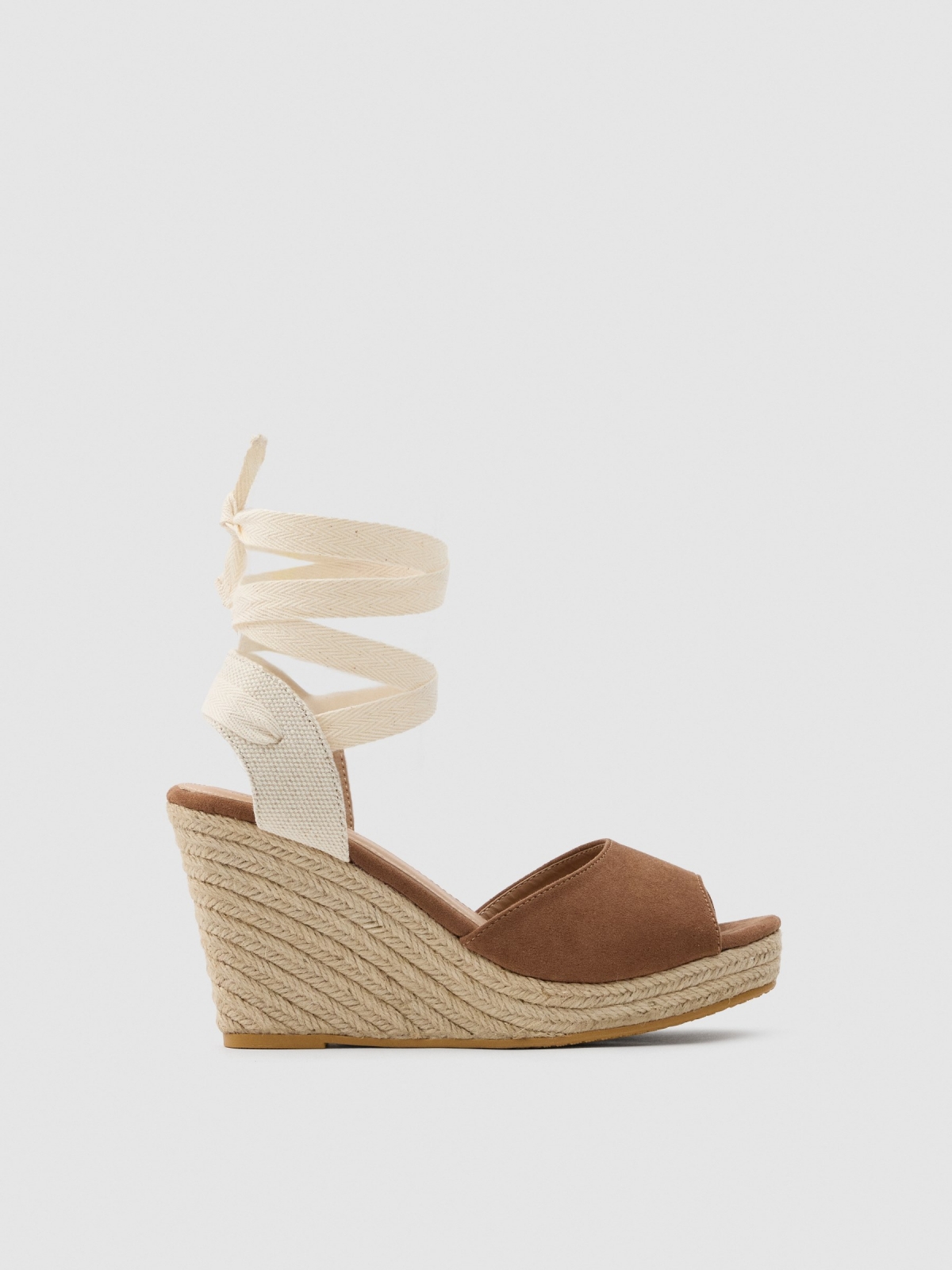 Wedge espadrille brown