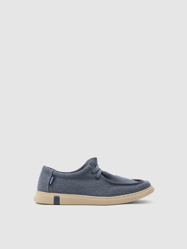 Denim canvas sneaker steel blue