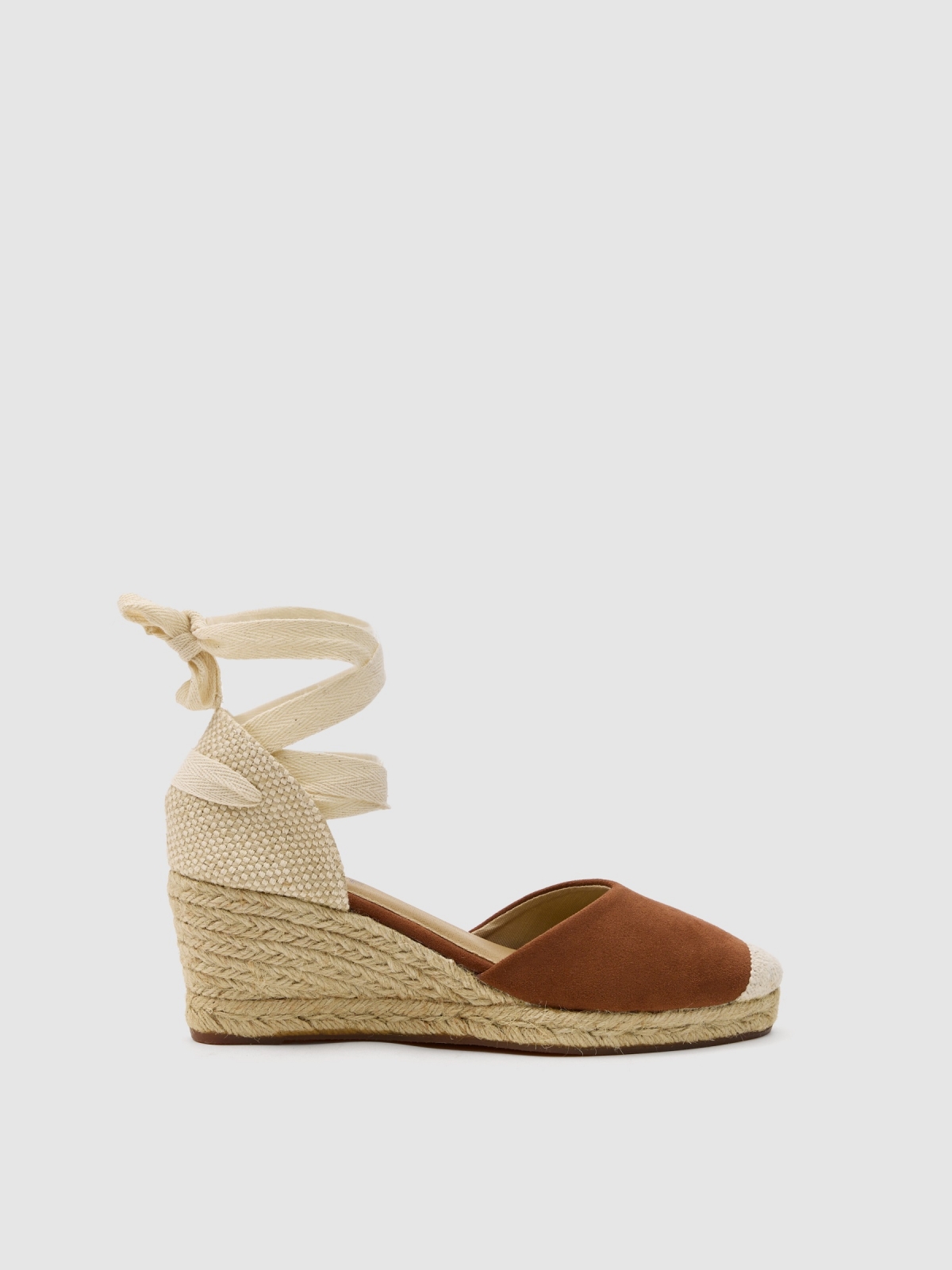 Espadrille em cunha marrom