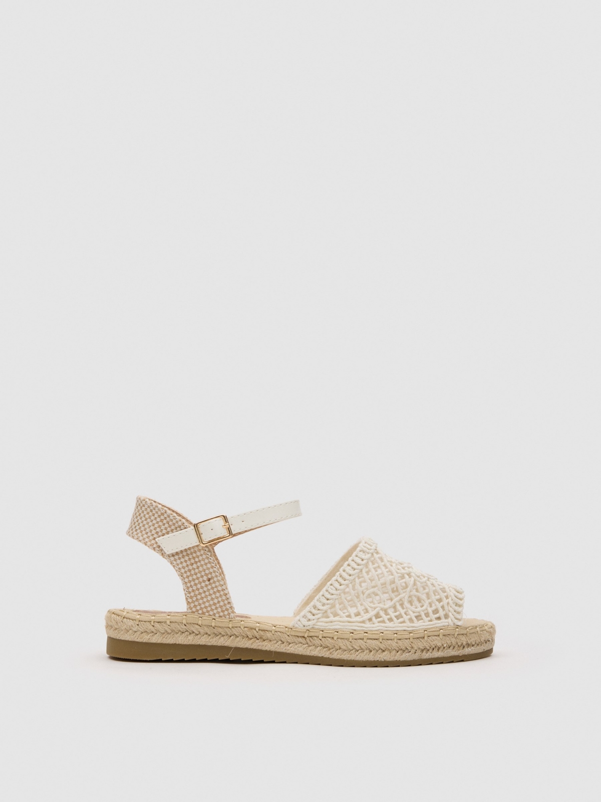 Crochet sandal off white