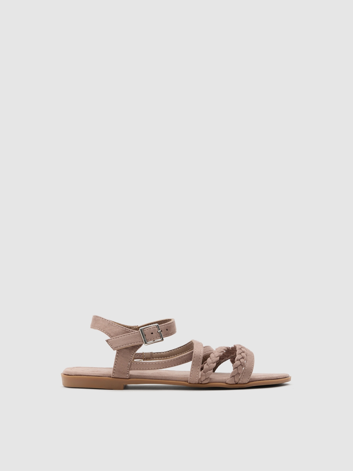 Braided straps sandal sand