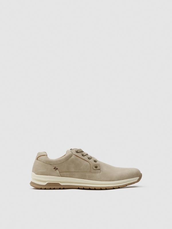 Beige running blucher beige