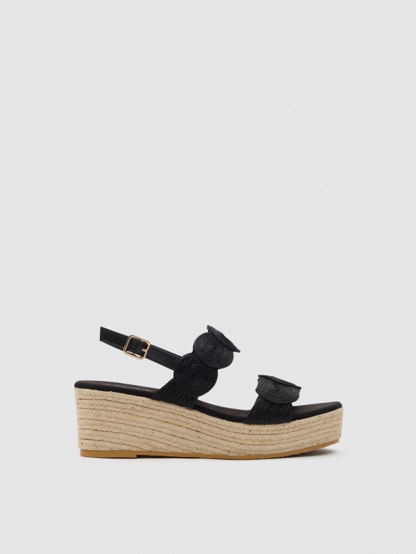 Jute wedge black