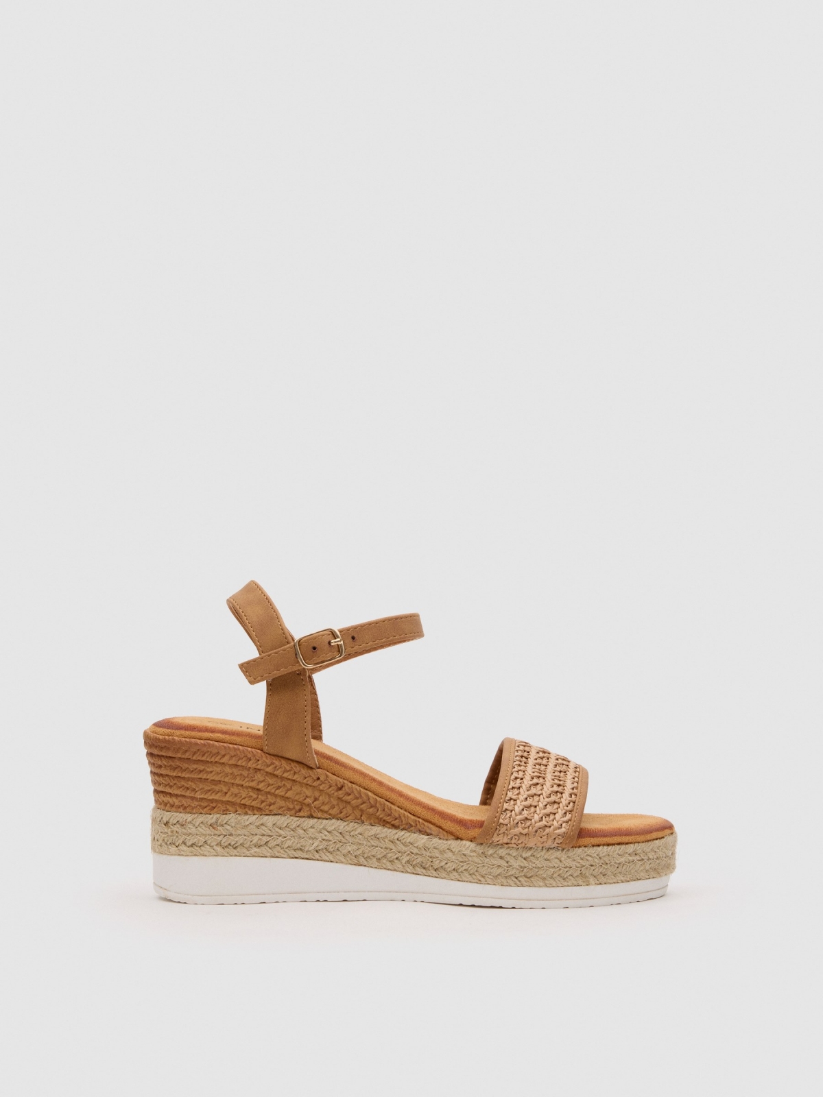 Wedge raffia strip light brown