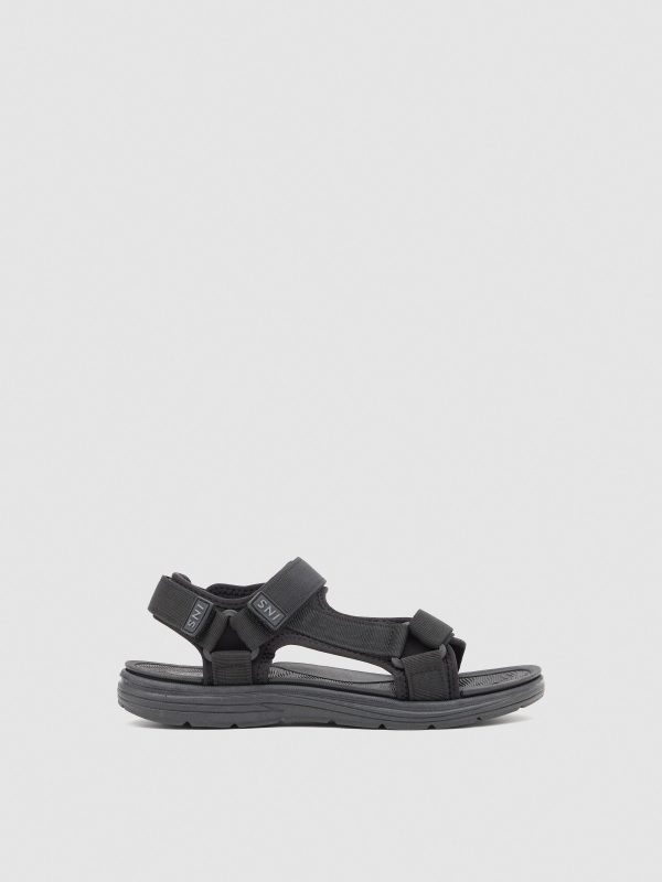 Black nylon sports sandal