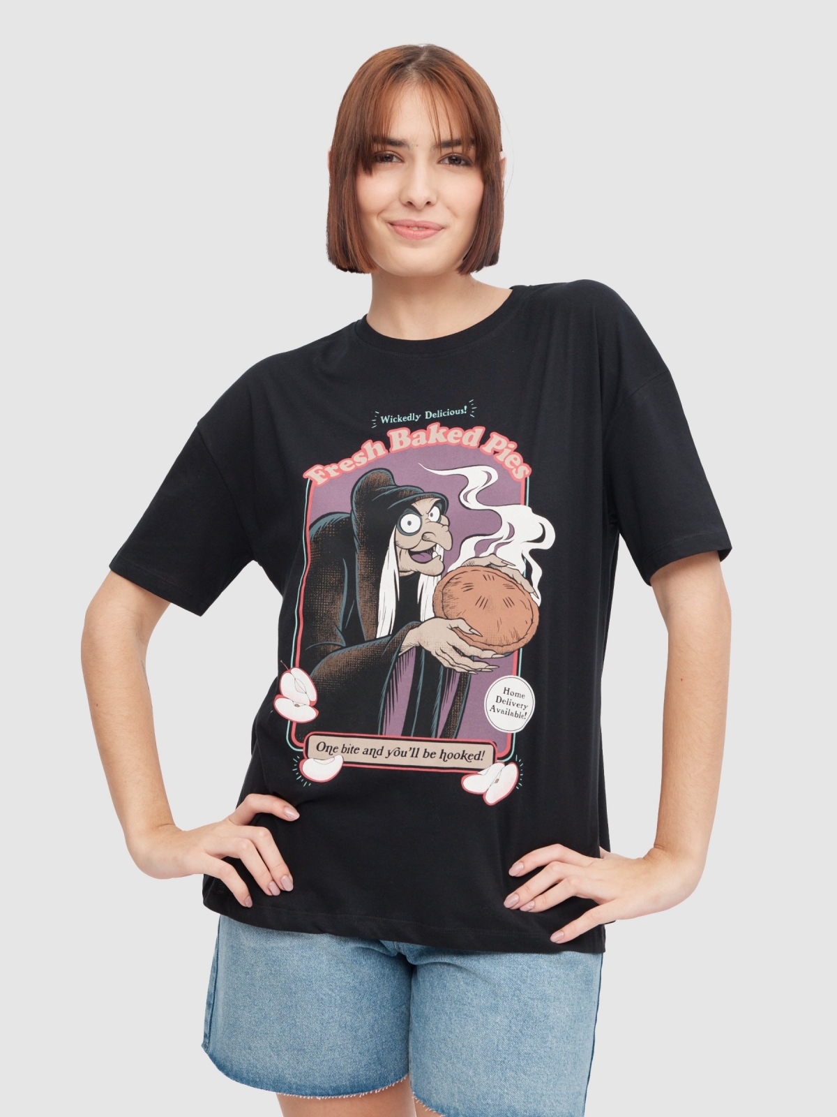 Camiseta Disney Villains negro vista media frontal