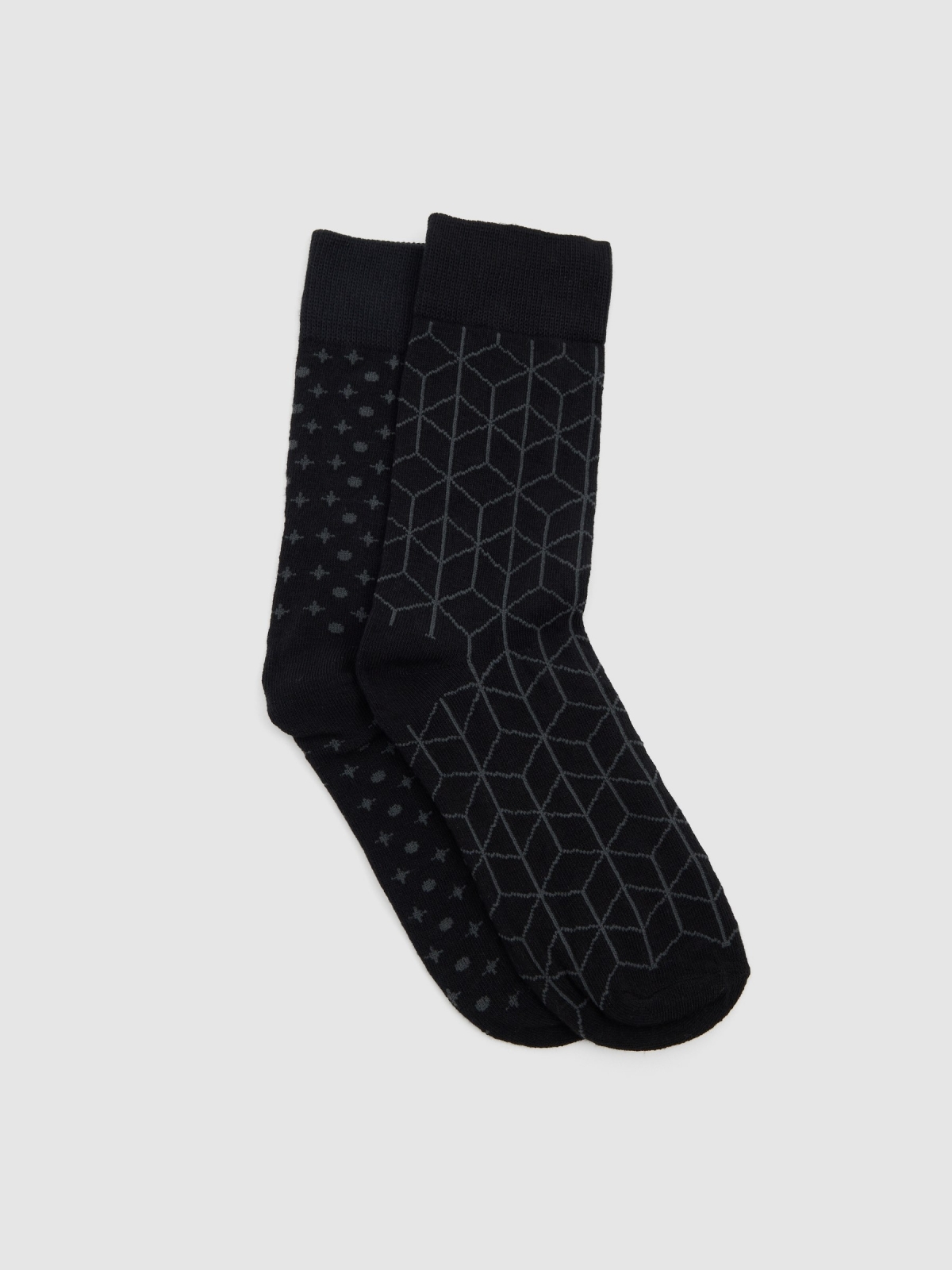 Geometric print socks Pack 2