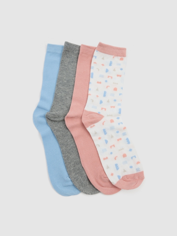 Pack of 4 multicolor socks