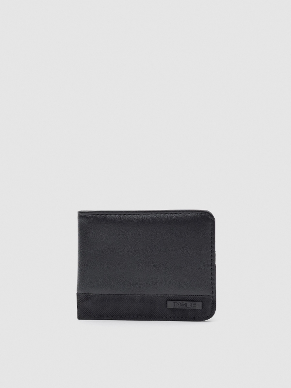 Combined faux leather wallet