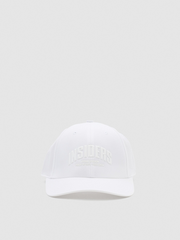 White Insiders baseball cap white 45º front view